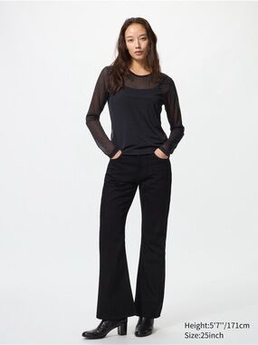 BLACK UNIQLO Bootcut Jeans